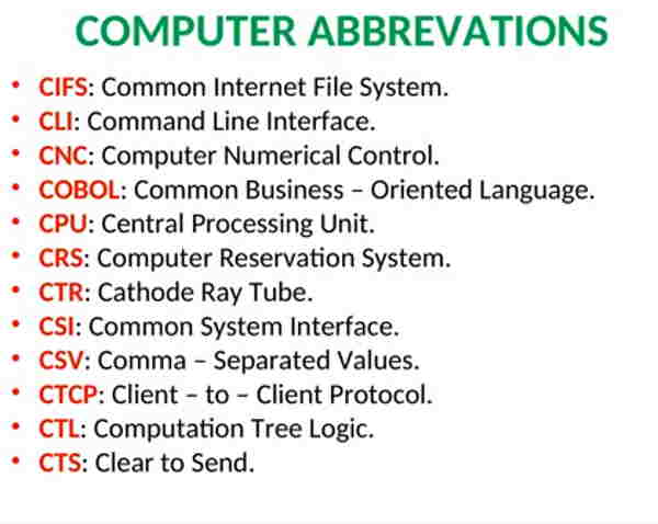 Dictionary of Computer Acronyms and Abbreviations
