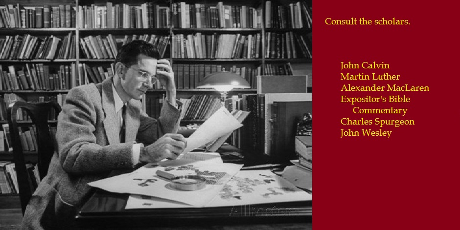 Consult the Bible Scholars.